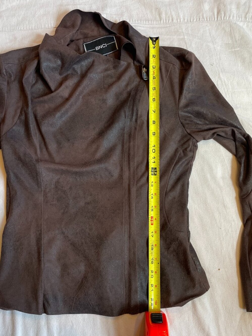 BNCI Brown Suede-Look Zip Jacket Women’s M